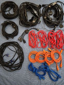 Pro Lighting Power Cable Kit. Splitter, IEC and Extension. Ready To Use.