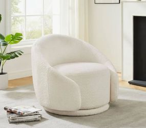 360° Swivel Barrel Accent Armchair for Home, Office, Library, Club