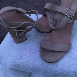 Beige Wedge Heels 