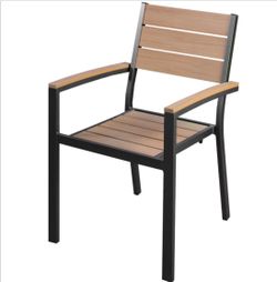SunVilla Newport Stackable Patio Chair, Faux Wood