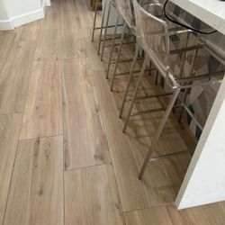  6 Clear Acrylic Counter Stool With Nickel Legs 