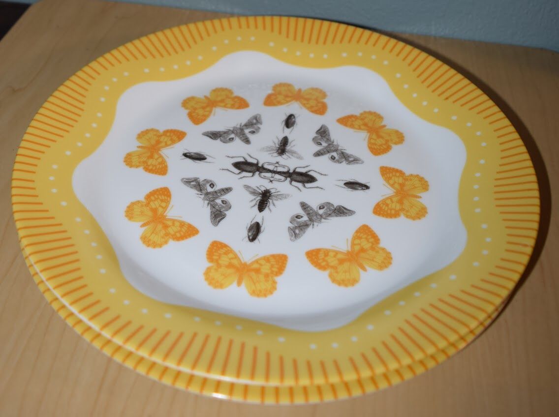 Earthbound Trading Co - Butterfly Yellow Plates