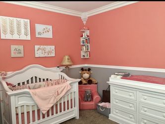 Convertible White Crib (baby Appleseed) Solid Wood To Full Size Bed
