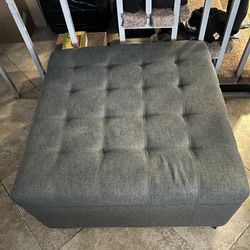 Gray Ottoman. 