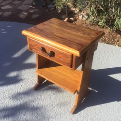 Western Rustic Wood End Table 