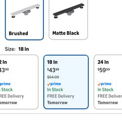 Neodrain 18-inch Brushed Linear Shower Drain