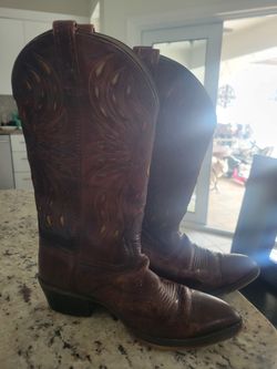 Mens Leather Boots Size 9