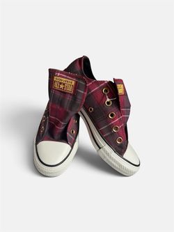 Converse All Star Plaid Slip-On Sneakers Never worn