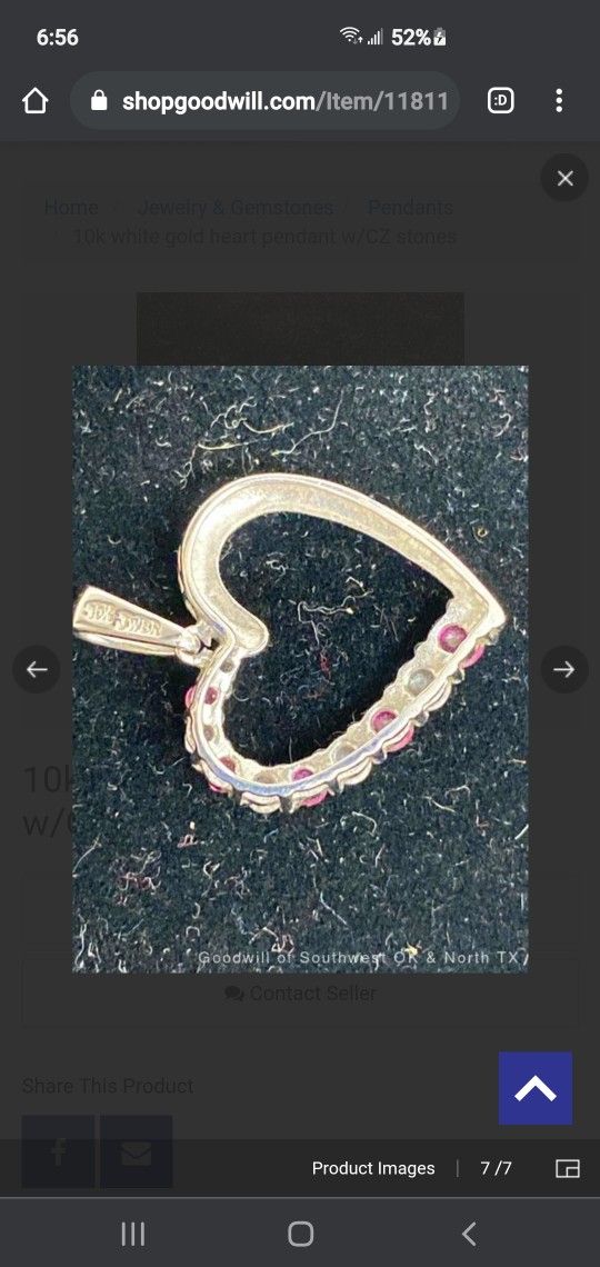 10kt White  Gold   Cz  Stones 