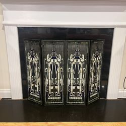 Stained Glass Fireplace Cover