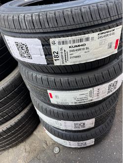 Llantas nuevas 245-45-19 kumho $480 las 4 montadas y balanceadas