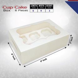 6x9x3 Window Cupcake Treat Boxes