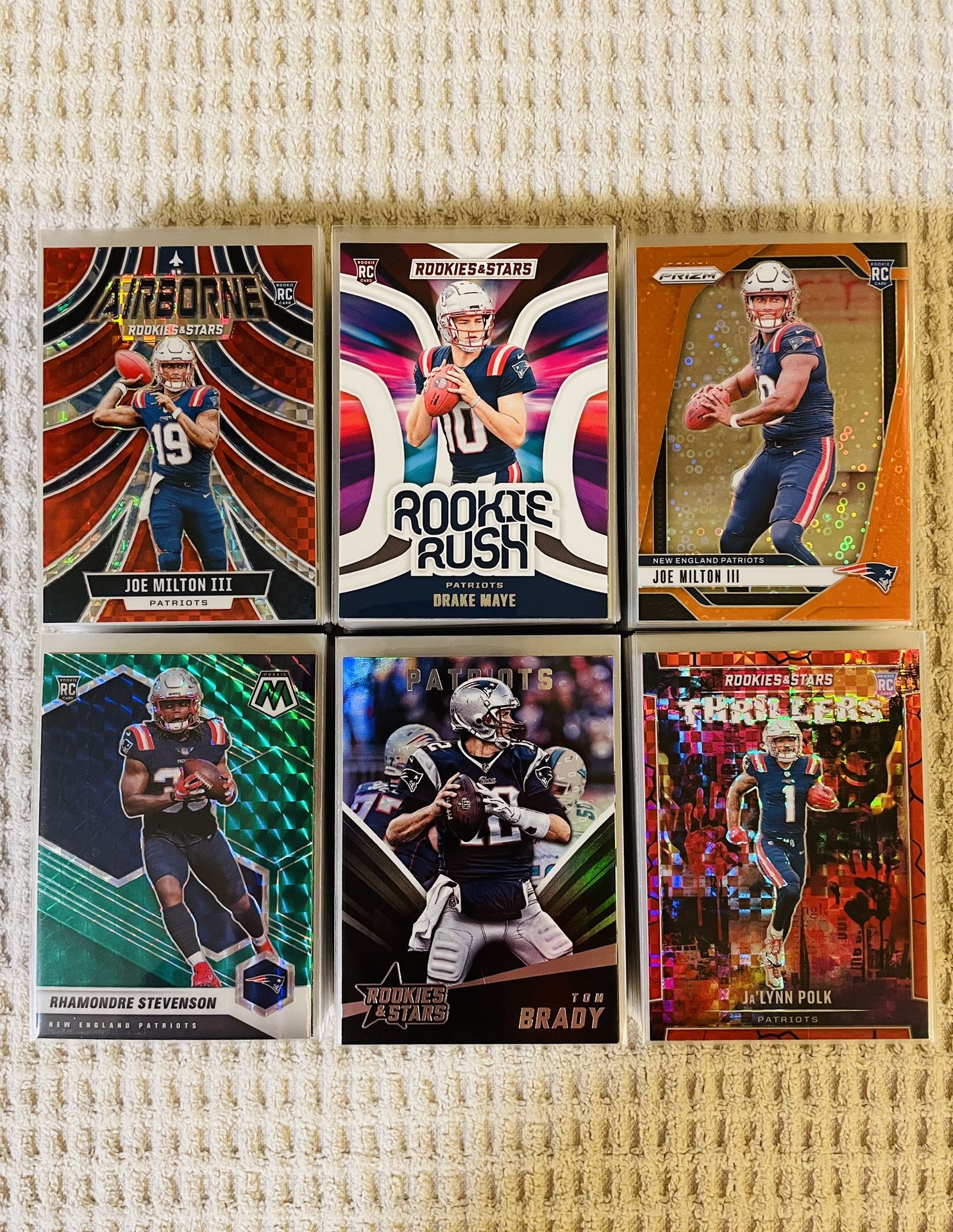 New England Patriots 225 Card Football Lot! Rookies, Prizms, Parallels, Short Prints, Variations & More!