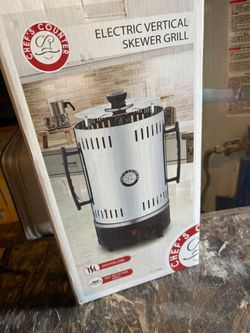 Chef's Counter Electric Vertical Rotisserie Skewer Grill – 1000W – Open Box