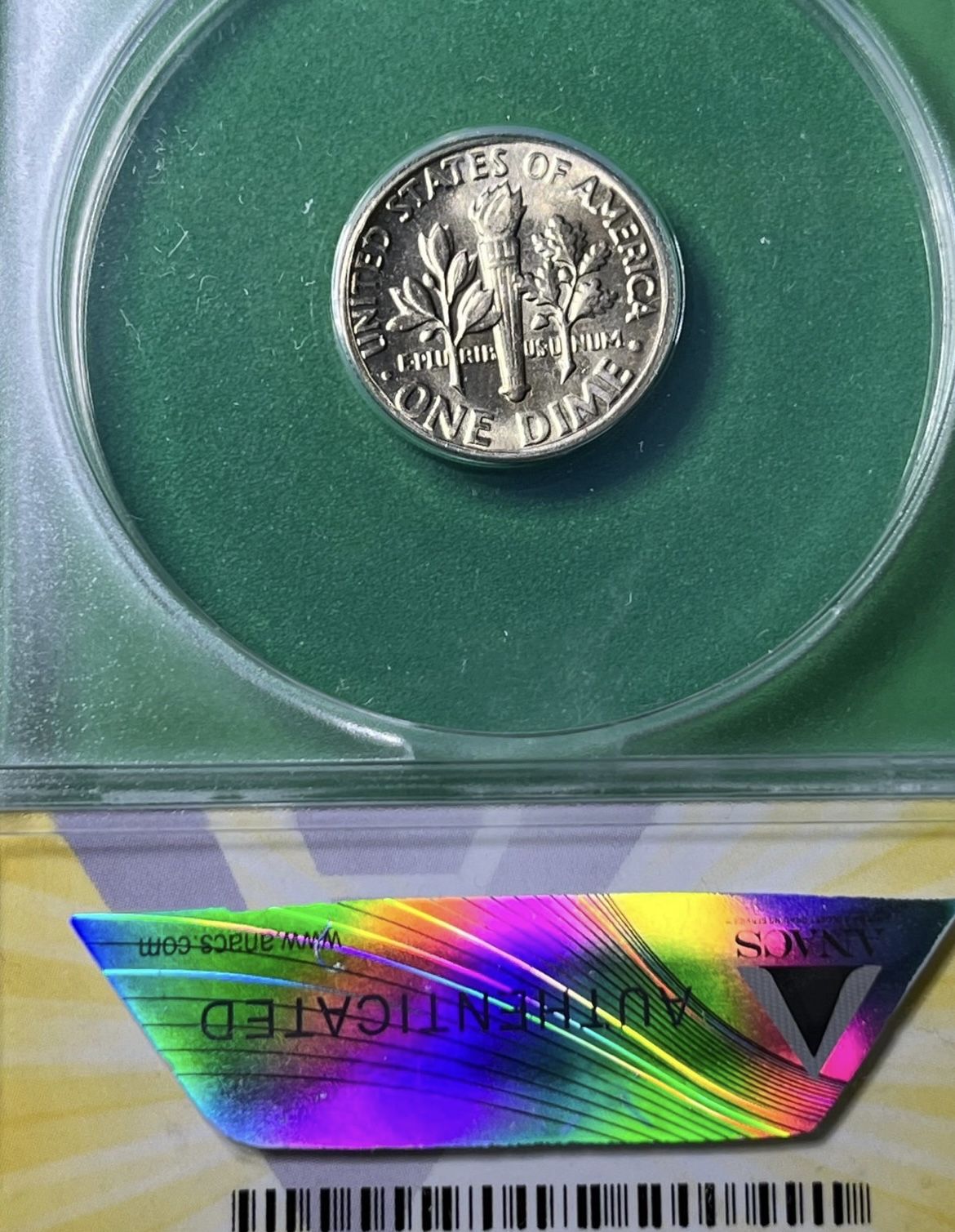 1976 P Roosevelt Dime MS65 ANACS