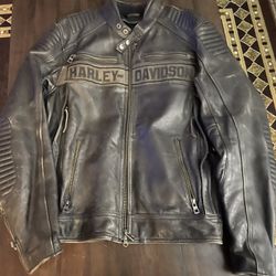 Genuine Harley Davidson Triple Vent Heavy Duty Leather Motorcycle Jacket