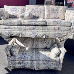Floral JC Penney Couch Set - Free Delivery 