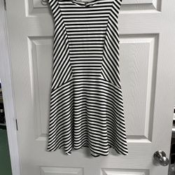 Free People Black and White Striped Dress - EUC