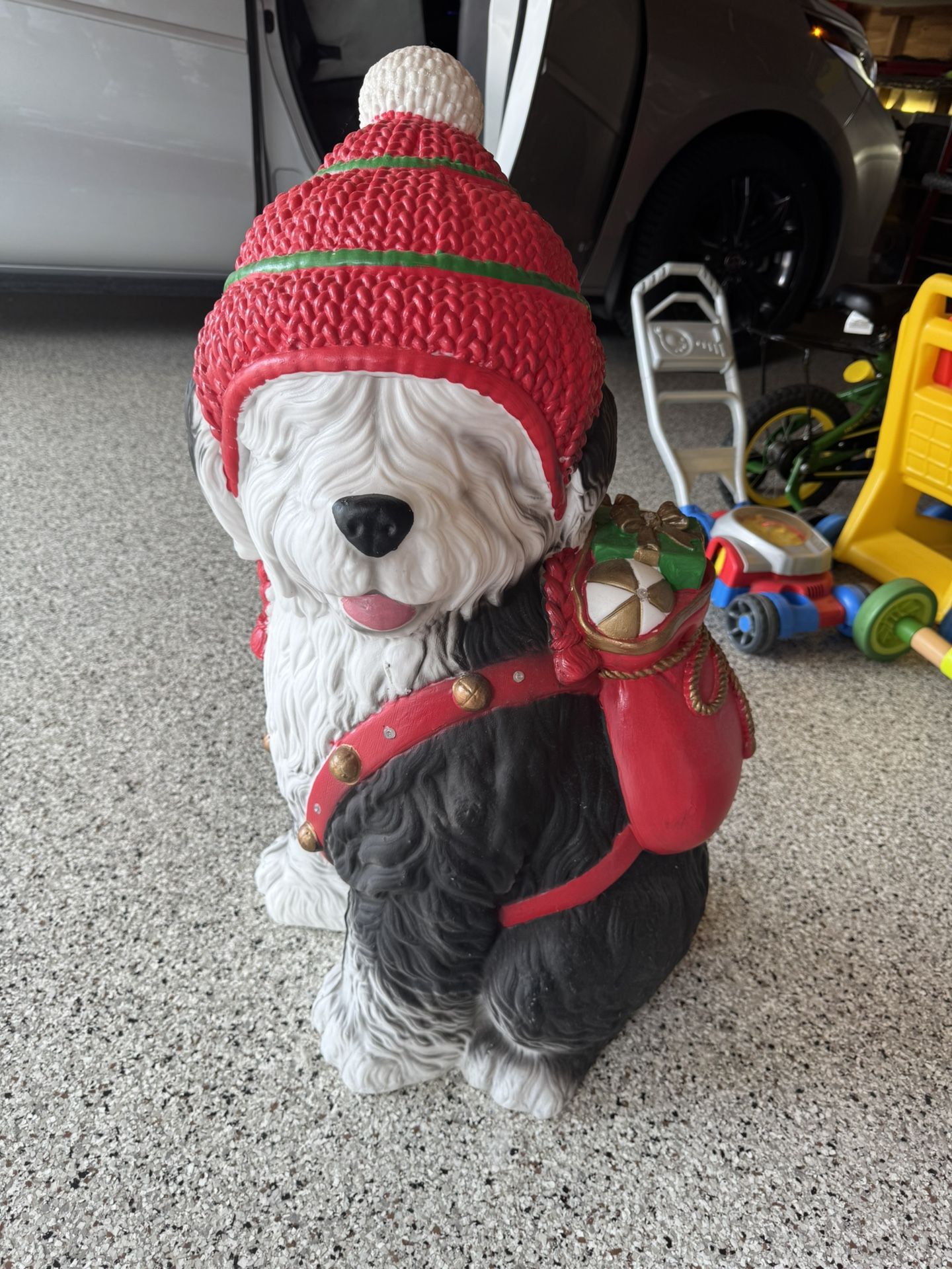 Christmas Blow mold Sheep Dog