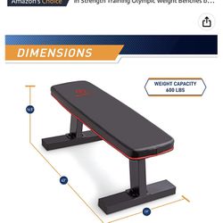 Flat Workout Bench Steel Frame In Box