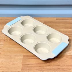 NEW IKO Crema Collection 6-Cup Ceramic Nonstick Muffin Cupcake Baking Pan