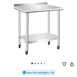 Stainless steel work table Kitchen Carr