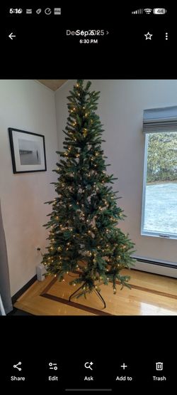 7 ft artificial Christmas tree with lights