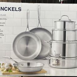 Henckels 11-Piece Stainless Steel Tri-Ply Clad Cookware Set