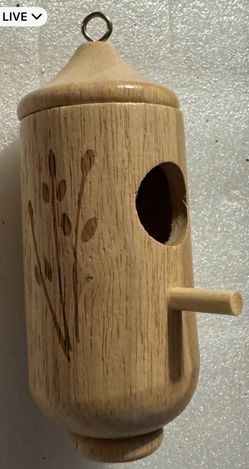 5x2 SOLID WOOD MINI BIRD HOUSE NEW 