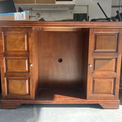 TV Stand Wood, Shelves, Side Compartments 