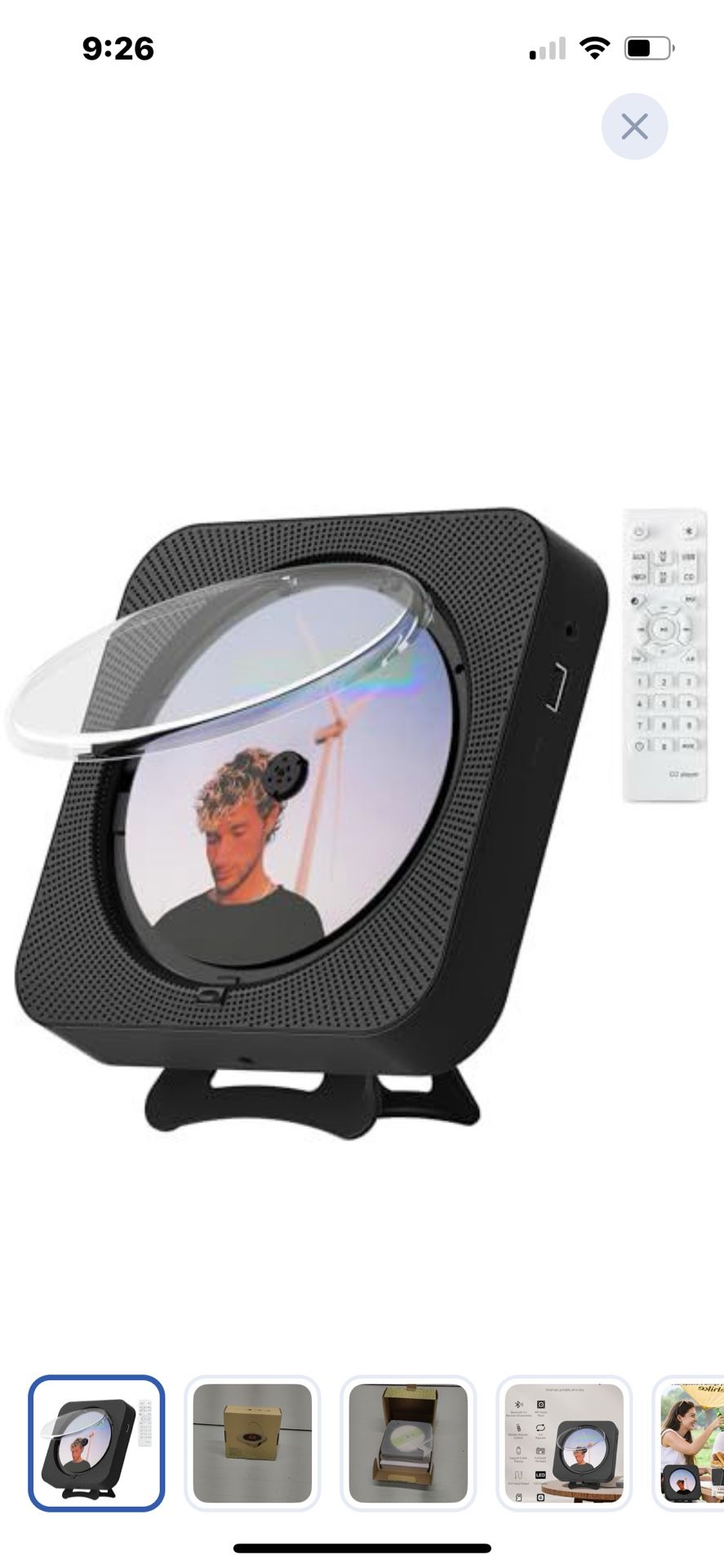 “New”Portable CD Player W/remote(Bluetooth)built In Speakers