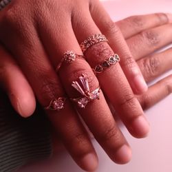 Beautiful Bundes 18k Gold Plated rings