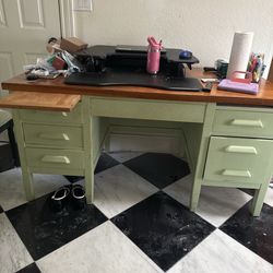 Teacher’s wood desk