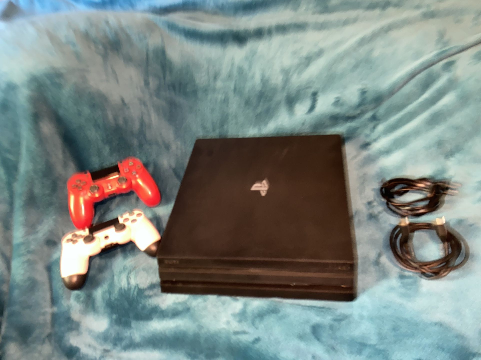 PS4 Pro- All Wires/ 2 Controllers
