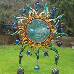Beautiful Glass Sun Windchime