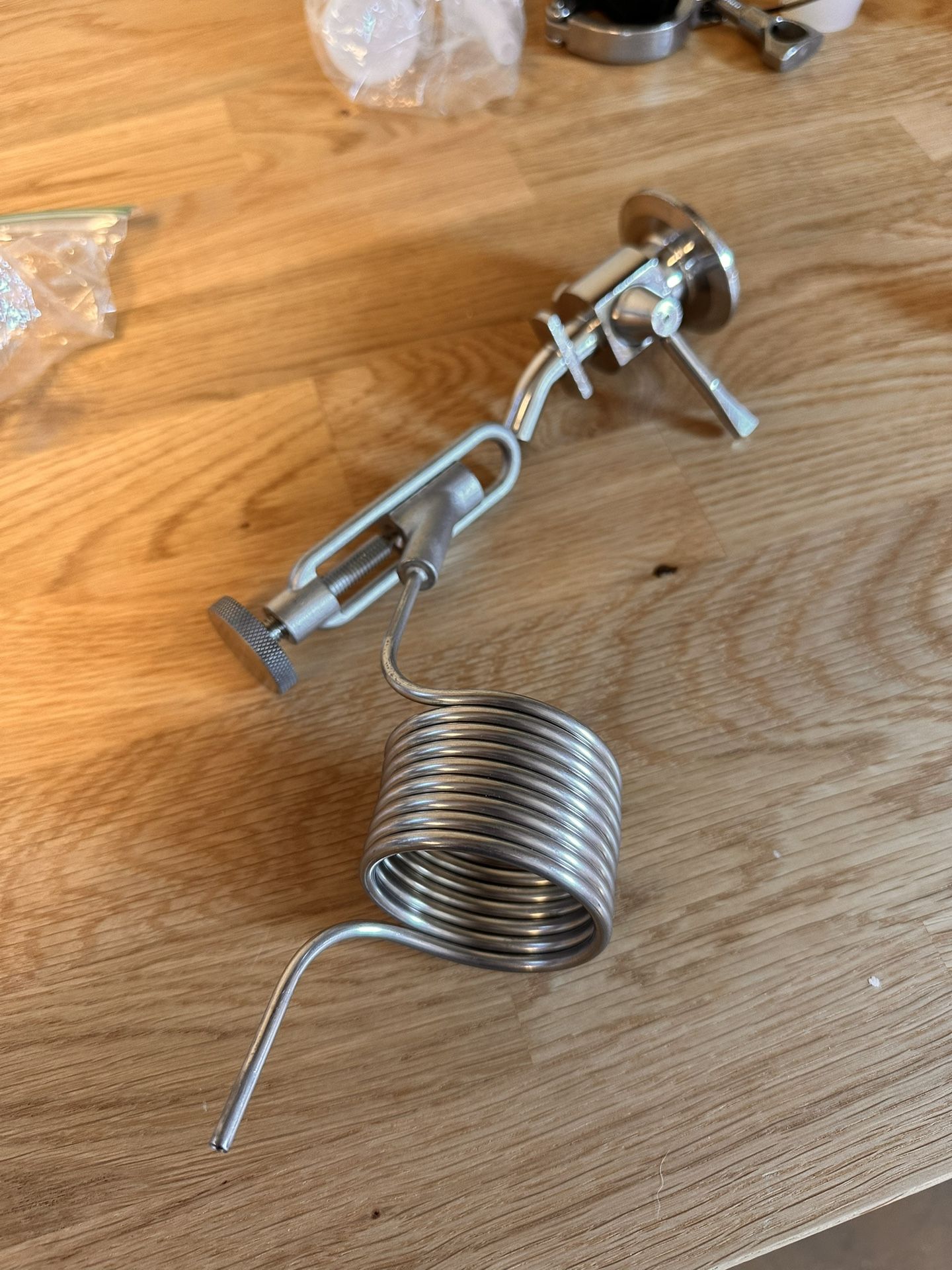 Homebrew SS Brewtech Triclamp sampling coil with valve