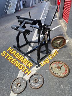 Hammer Strength Seated Leg Curl + 45x2 + 25x2. Miami 33130. Delivery for extra

Professional-grade Hammer Strength plate-loaded seated leg curl machin