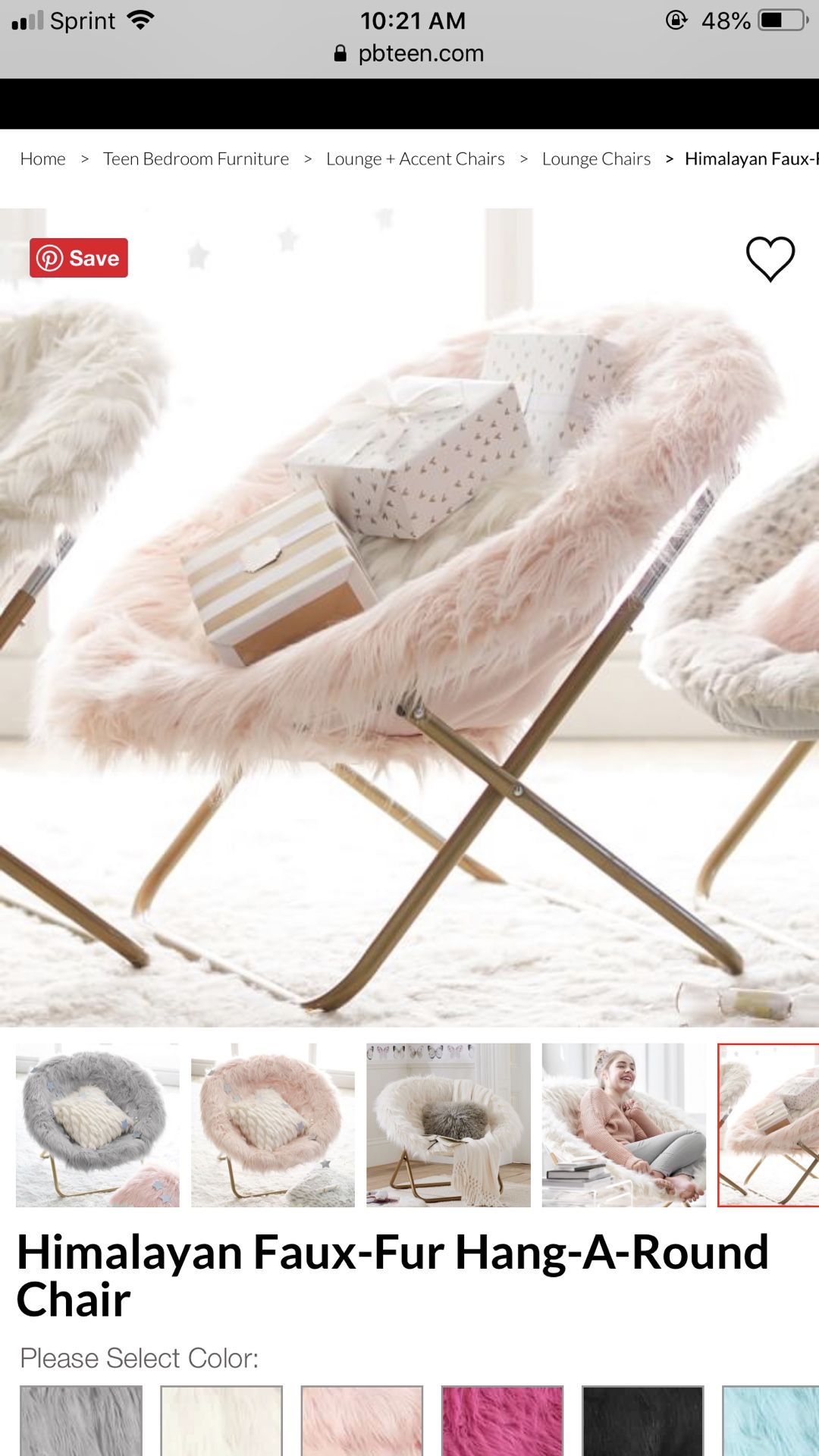 Himalayan Faux Fur Hang Around Chair For Sale In Canyon Lake