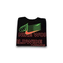 Nike Worldwide Just Do It Multi Swoosh Neon t-shirt Men’s Large