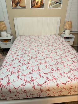 New white bed with mattress