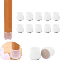 32 Pcs Chair Leg Protectors for Hardwood Floor, Silicone