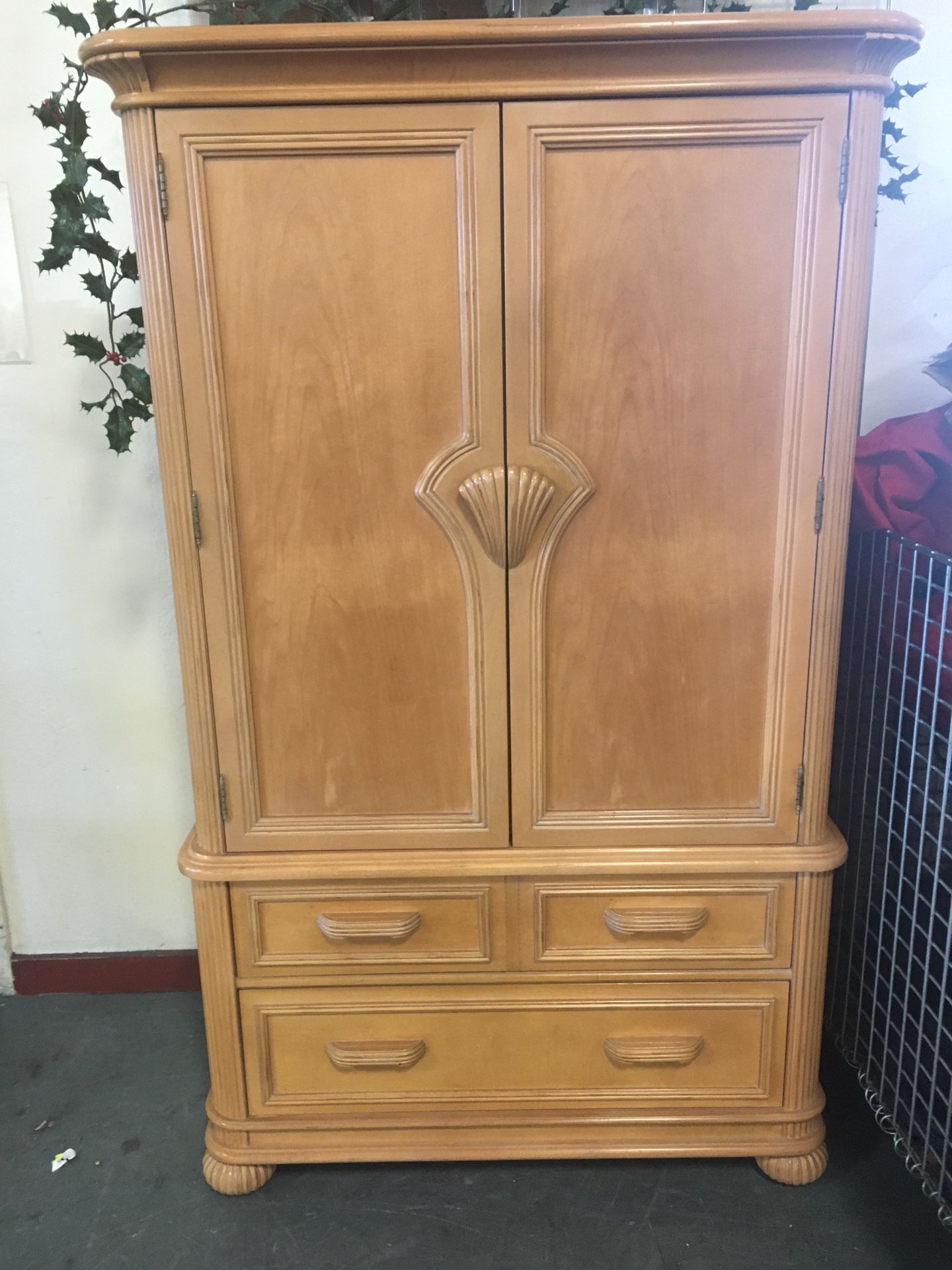 Bernhardt Armoire and Wall Table