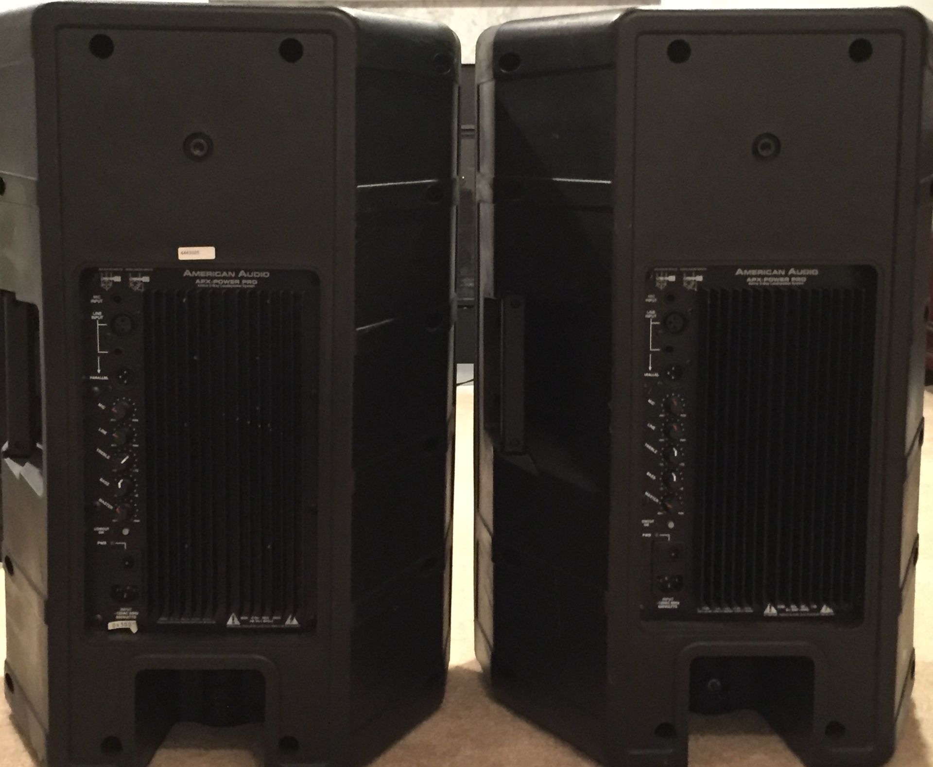 American Audio Speakers with built-in power amplifiers