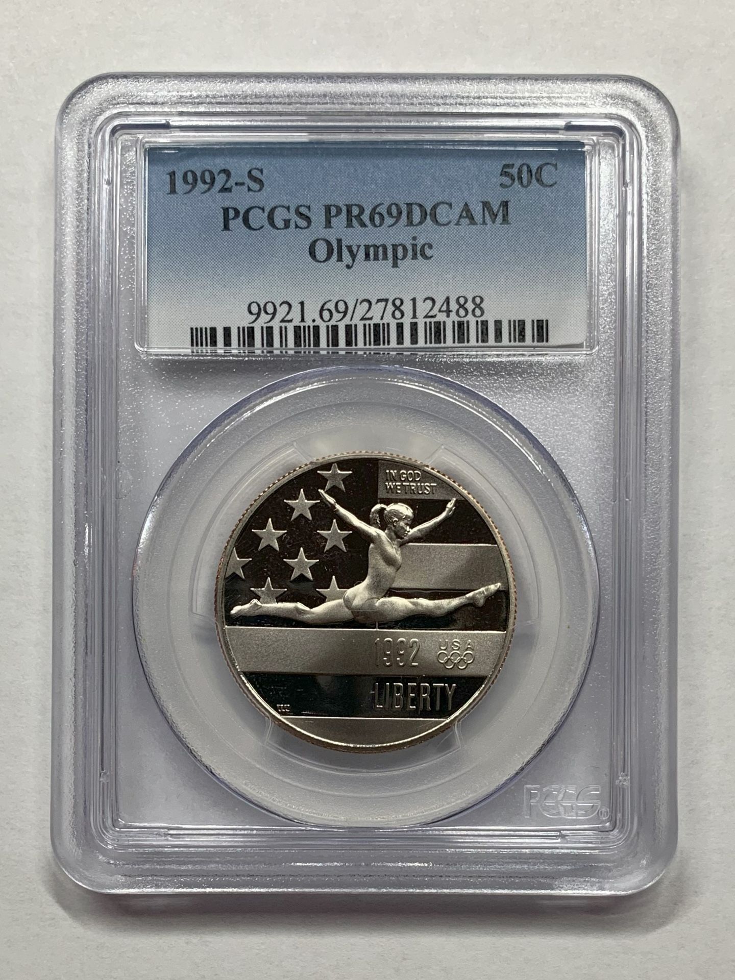 PCGS Graded 1992-S Olympic Half Dollar PR69 DCAM
