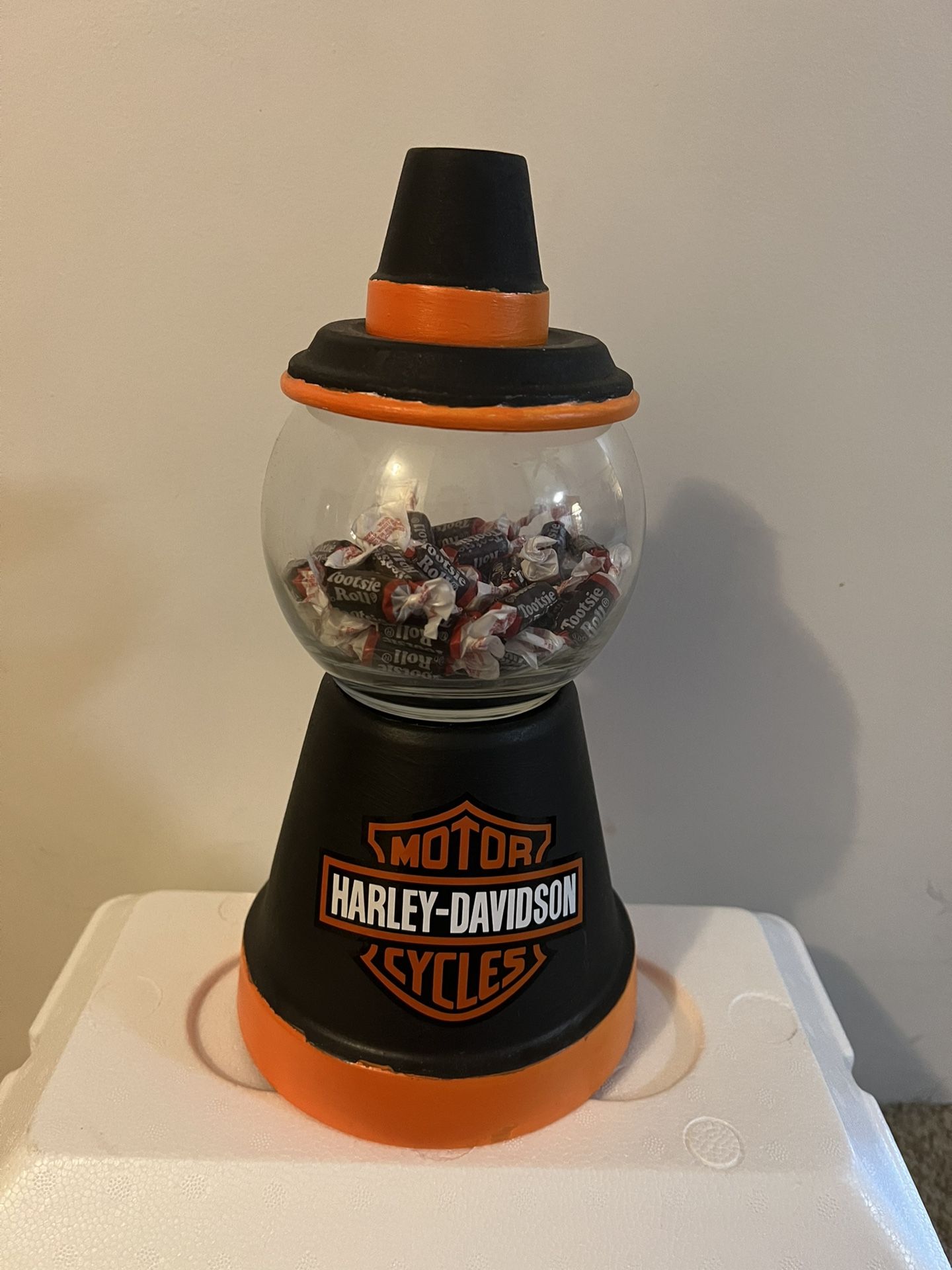 Harley Davidson Homemade Candy Dish