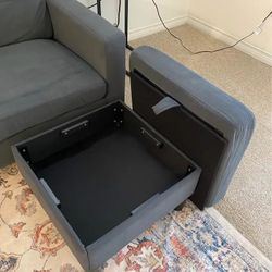 L-Shaped Couch with Moveable Ottoman Delivery Available 