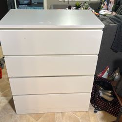 White Dresser 4 Drawers 