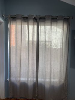 Curtain Rod And Curtains