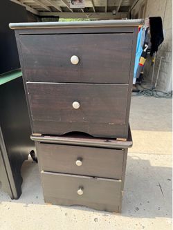 Two Wooden Small Dressers