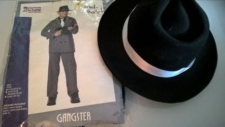 KIDS HALLOWEEN CHILD GANGSTER COSTUME WITH HAT!!!